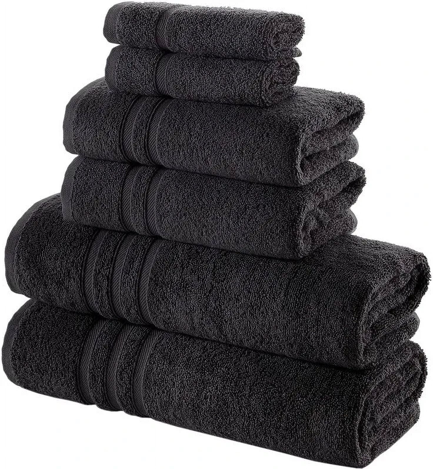 Lane Linen Bath Towels Set of 6-100% Cotton Bath Towels, Extra Large Bath Towels, Hotel Towels, 2 Bath Towels Bathroom Sets, 2 Hand Towels for
