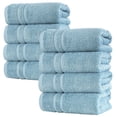 thumbnail image 1 of Hammam Linen Cotton Towels & Washcloths, Light Blue, 8 Count, 1 of 7