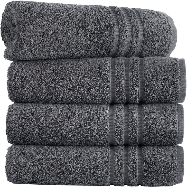  Cotton Paradise Bath Towels, 100% Turkish Cotton 27x54 inch 4  Piece Bath Towel Sets for Bathroom, Soft Absorbent Towels Clearance  Bathroom Set, Light Gray Bath Towels : Home & Kitchen