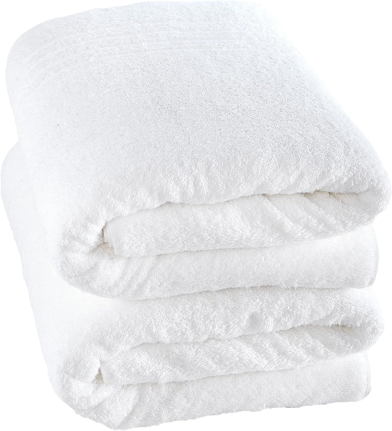 Hammam Linen Jumbo Large White Bath Sheets Towels 2Pack 35 x 70 Inches