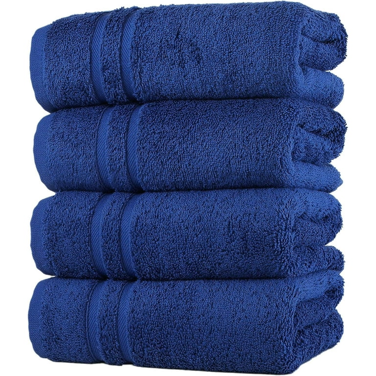 Hammam Linen Light Blue Hand Towels Set of 4 – Luxury Cotton Hand Towels for  Bathroom – Soft Quick Dry Towels 