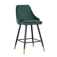 thumbnail image 1 of Hammel Velvet Bar Stool -Set of 2 Green, 1 of 4