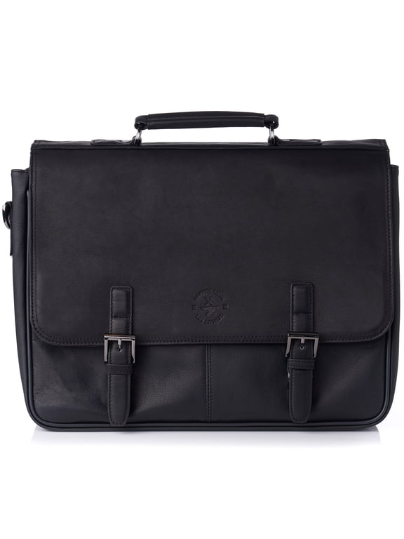 Leather Briefcase up to 15.6” Laptop Case Messenger Bag Portfolio
