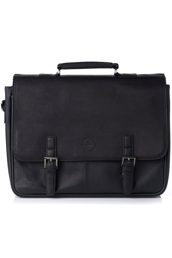 Leather Briefcase up to 15.6” Laptop Case Messenger Bag Portfolio