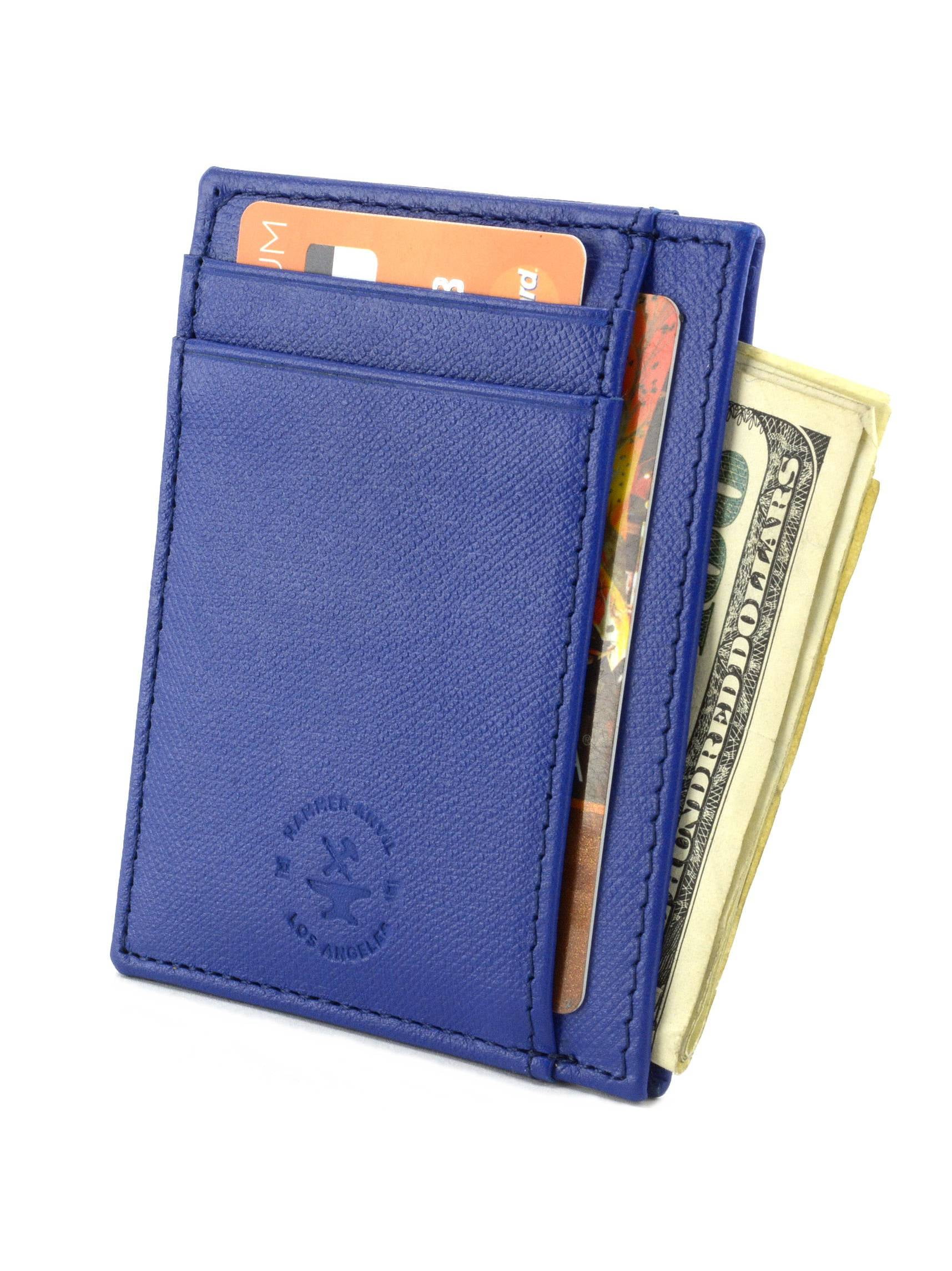 Genuine Leather Black Minimalist Wallet, Card Holder Pocket Slim Wallet  Benchmad