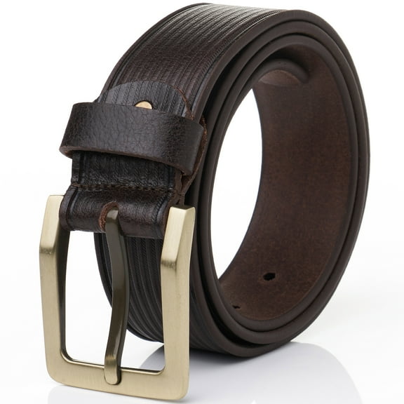 Hammer Anvil Mens Belt Full Grain Leather 38 MM Casual Jean Belt