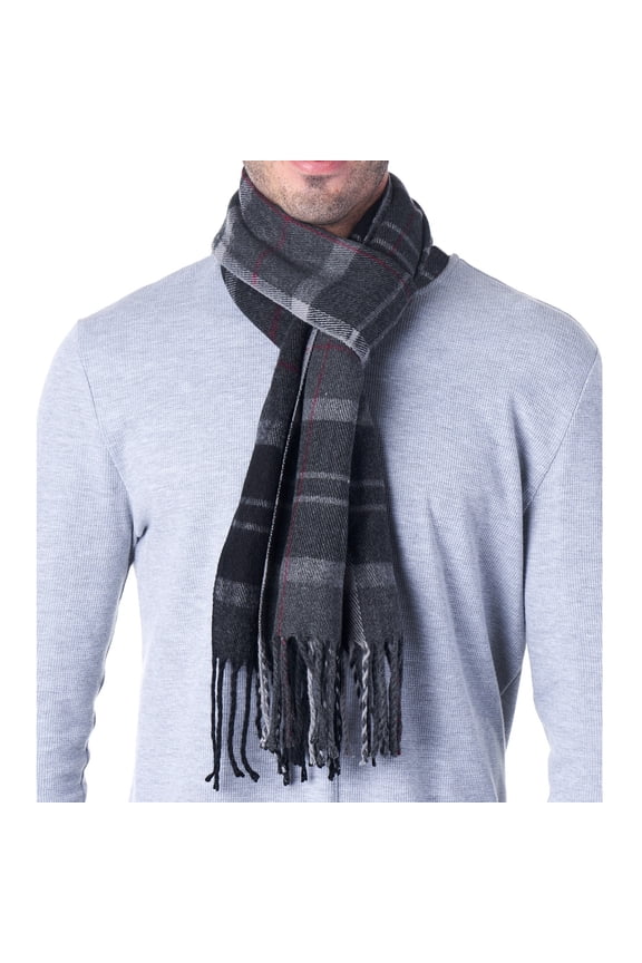 Mens Plaid Striped Scarf Womens Winter Scarves Ultra Soft Feel