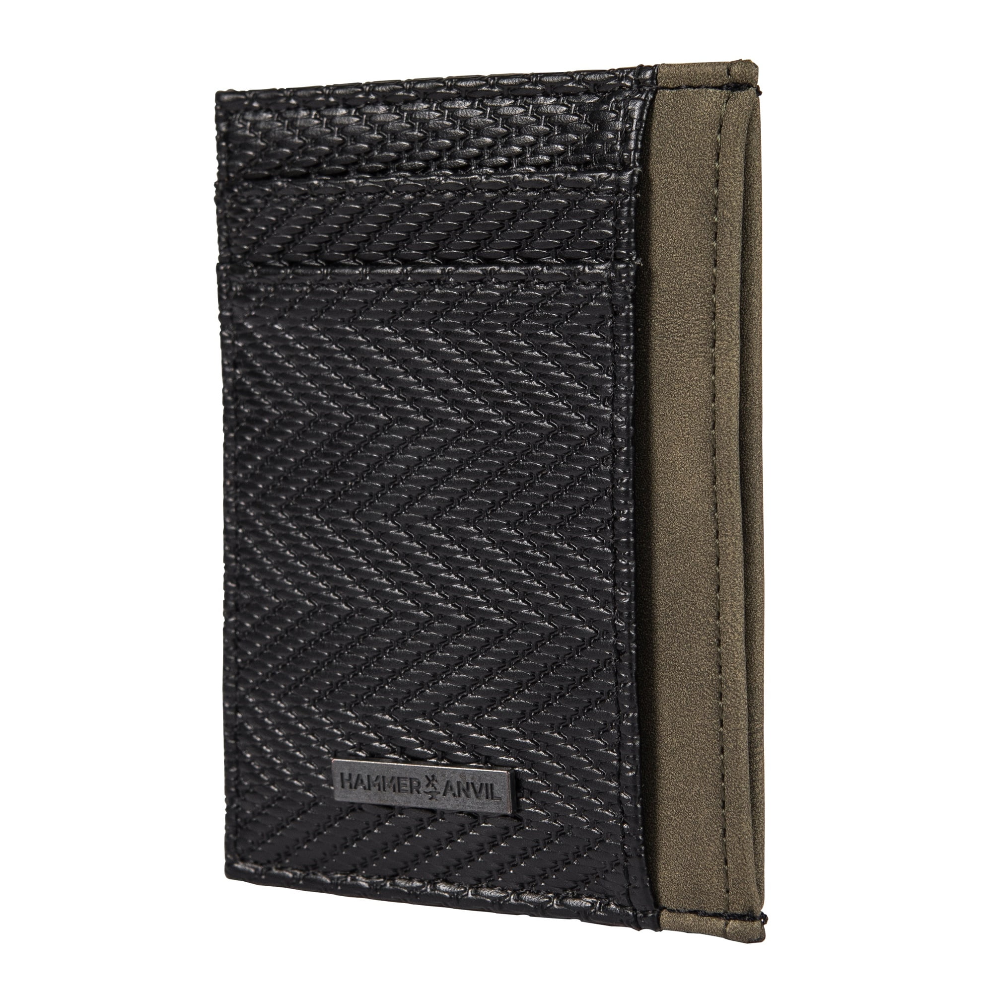 Hammer Anvil Minimalist Front Pocket Wallet RFID Blocking Thin Leather Card  Case