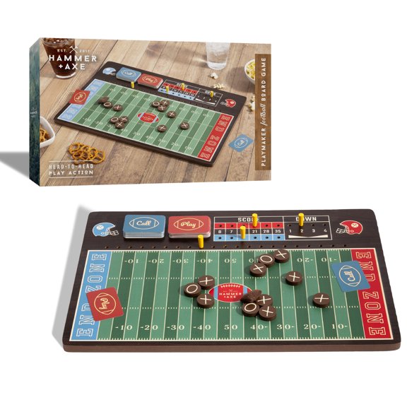 Hammer + Axe Football Playmaker Board, Strategic Coaching Game with Moveable Pieces