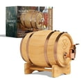thumbnail image 1 of Hammer + Axe Miniature Wood Whiskey 1L Barrel Dispenser & Mini Infuser, 1 of 6