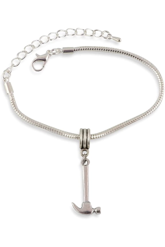 Hammer Bracelet | Gifts for A Proud Builder Carpenter Mom Jewelry Carpenter Gifts for Men Jewlry Working Tools Charm Mom Accessories Stuff Gift for Men Women Decor
