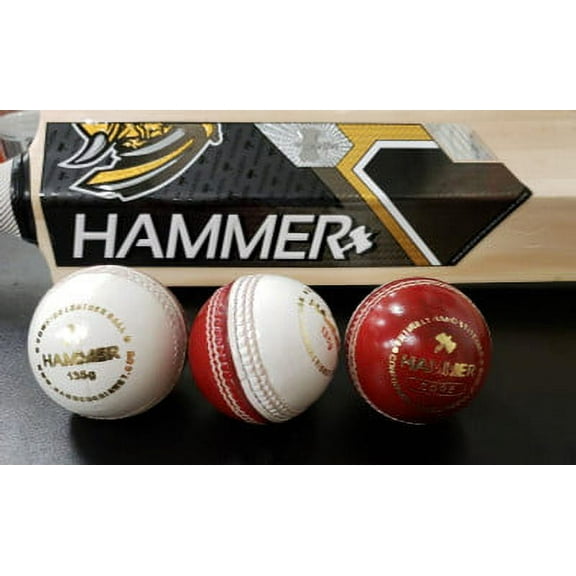 Hammer Core Junior Cricket Ball - Red/White 4 3/4 Oz Junior Size (Pack of 1)