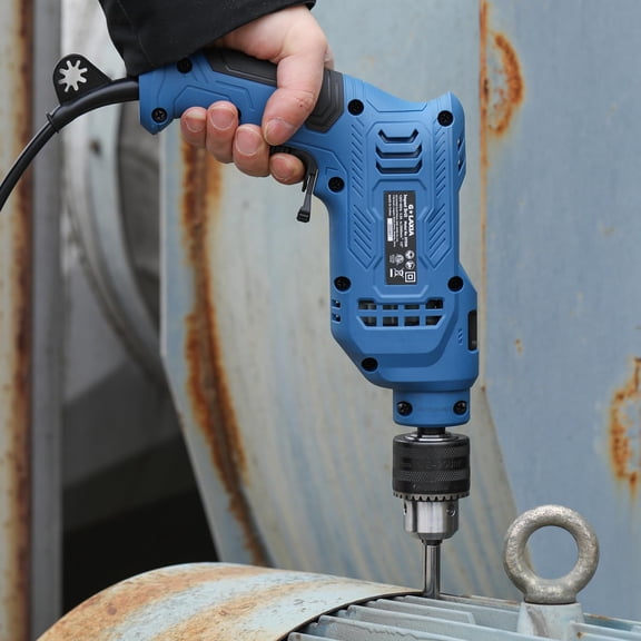 Hammer Drill, 4.5A 1/2 Corded Hammer Kit, 0-3000RPM Variable Speed Impact Drill with 105pcs Drill Bit Set, Carrying Case Included