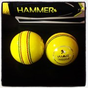 Hammer Indoor Rasta Yellow Junior Cricket Ball - Junior Size Pack of 1