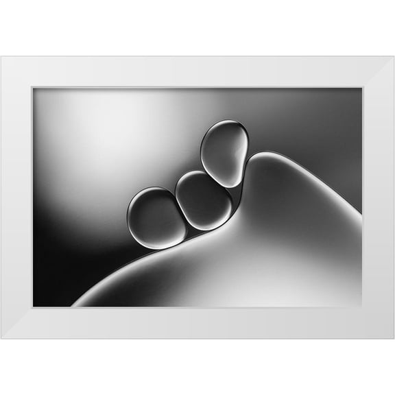 Hammer, Jacqueline 14x11 White Modern Wood Framed Museum Art Print Titled - Silvery Shapes