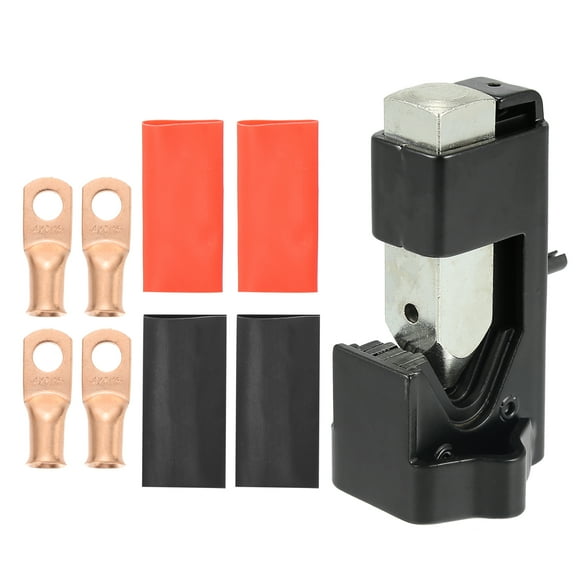 Hammer Lug Crimper Tool Kit for Crimping Cable Lugs Ends for AWG 8-4/0 with 4pcs AWG4-5/16" Wire Connectors Terminals