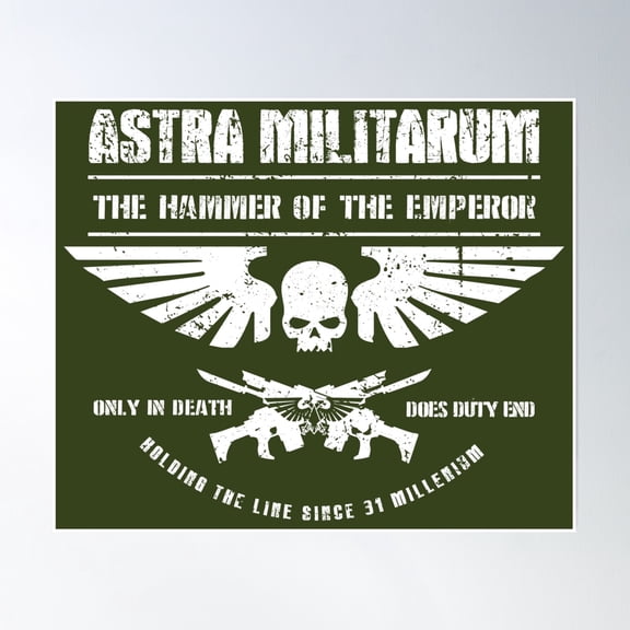 Hammer Of The Emperor - Astra Militarum Imperial Guard Poster Wall Art, Modern Wall Decor, 8x12 UNFRAMED