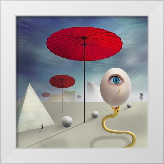 Hammer, Peter 20x20 White Modern Wood Framed Museum Art Print Titled - The Egg of Creation