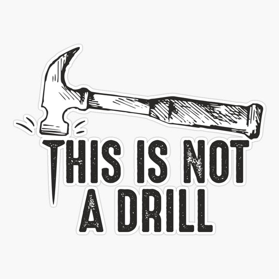Hammer Pun Carpenter Tool Joke Sticker