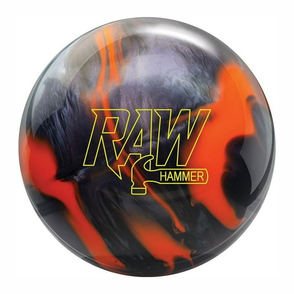 Hammer Raw Hammer PRE-DRILLED Bowling Ball- Orange/Black (16lbs)