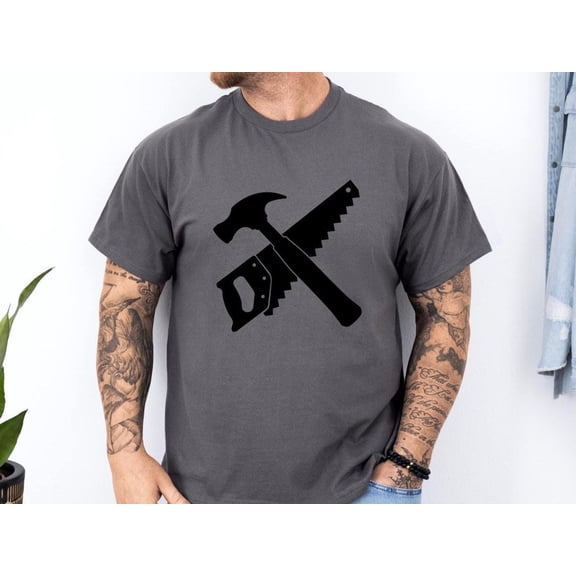 Hammer & Saw Graphic Tee, Carpenter Woodworker Gift SWEATSHIRT All Size S-5XL