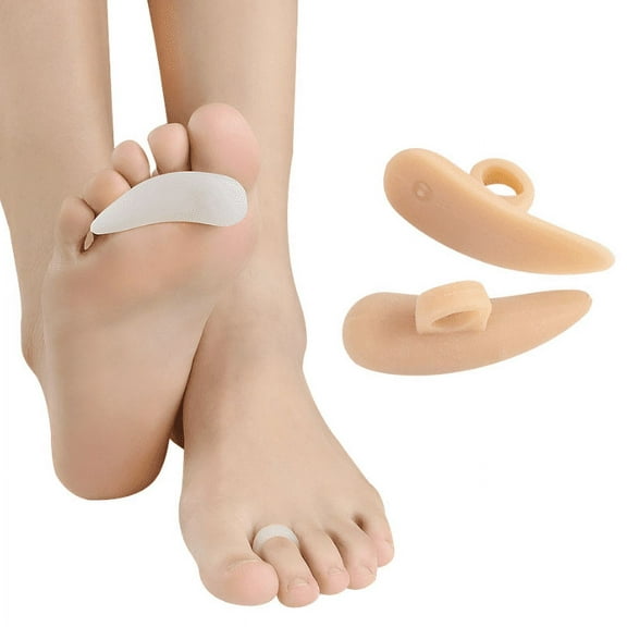 Hammer Toe Cushions (4 Pairs) Corrector Cushion for Women, Men - Bunion Foot Relief - Feet Alignment for Curled Claw Crooked and Mallet Toes - Right and Left Gel Guard - Overlap Spreader