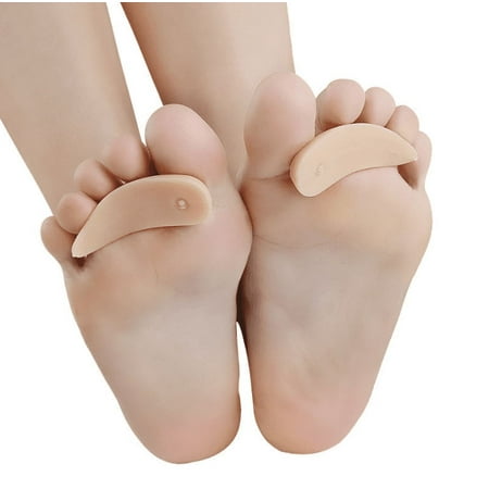Hammer Toe Straightener and Corrector 4 Pairs Crests Relieve Foot Pain, Pressure, Discomfort | Flexible Silicone Comfort | Align, Improve Stability | Stain, Odor Resistant