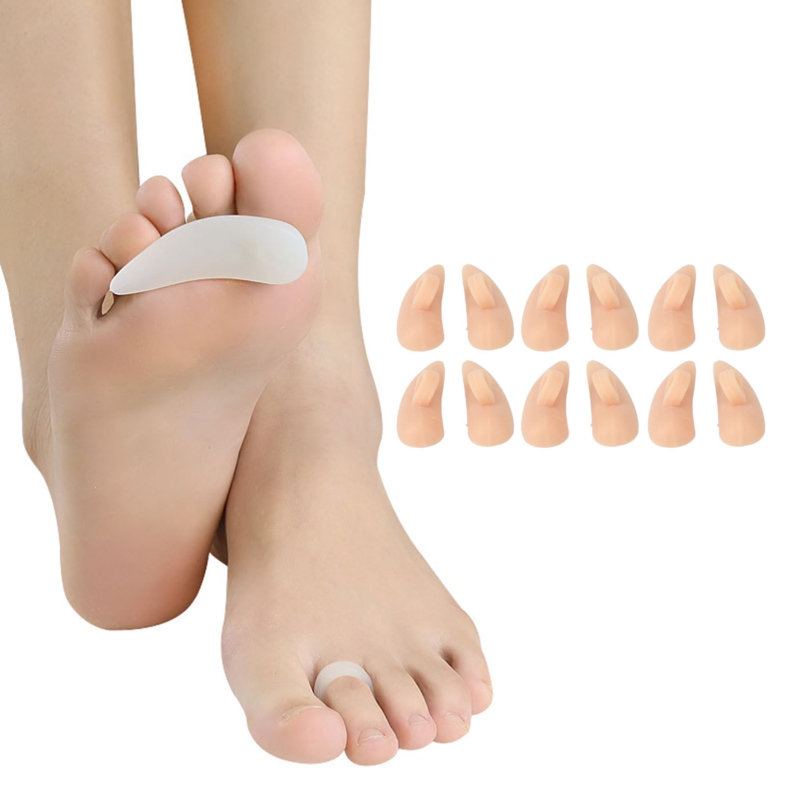 Hammer Toe Gel Support Pads, Hammer Toe Straightener Flexible 10 Pair