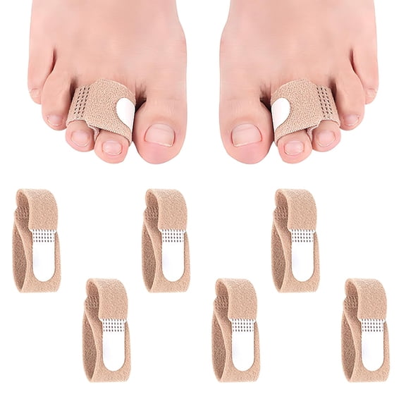 Hammer Toe Straighteners Broken Toe Wraps Splint Bandage Toe Separators for Correcting Hammer Toe Tapes for Overlapping Crooked Small Big Bent Toes Pain Relief & Suppor,t (6pcs)