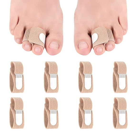 Hammer Toe Straighteners Broken Toe Wraps Splint Bandage Toe Separators for Correcting Hammer Toe Tapes for Overlapping Crooked Small Big Bent Toes Pain Relief & Suppor,t (8pcs)