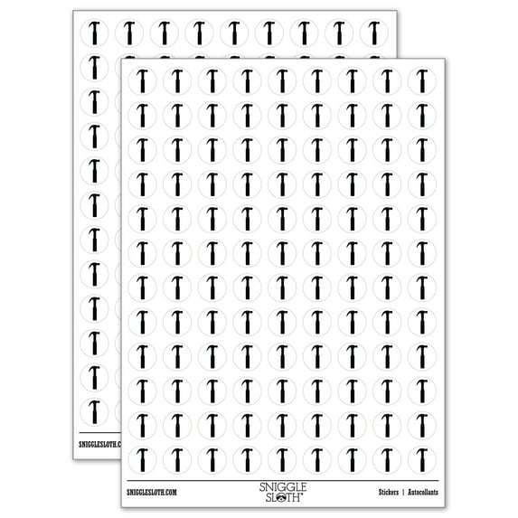 Hammer Tool 200+ Round Stickers - White - Matte Finish - 0.50" Size