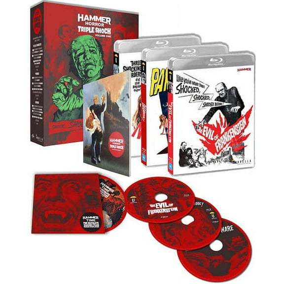 Hammer Triple Shock Collection Volume 1: The Evil of Frankenstein / Paranoiac / Nightmare (Blu-ray), Umbrella Ent, Horror