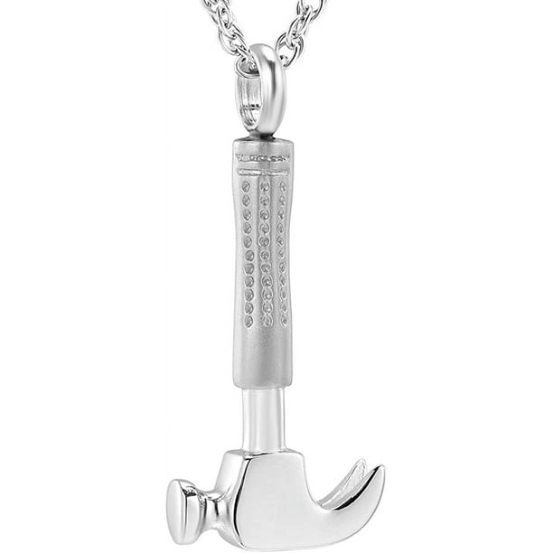 Hammer Urn Necklace for Ashes Memorial Cremation Jewelry Ash