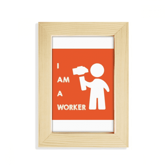 Hammer Worker Force Position Work Desktop Display Photo Frame Picture Art Painting 5x7 inch
