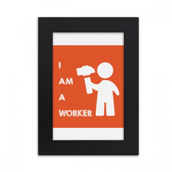 Hammer Worker Force Position Work Desktop Photo Frame Picture Display Art Painting Exhibit