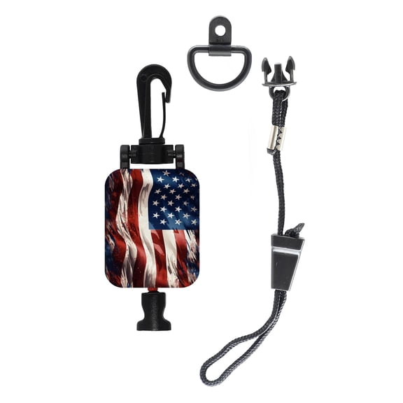 HammerHead Industries RT24212 Stars and Stripes Retractable CB Microphone Keeper