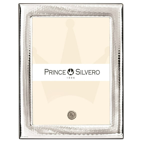 Hammered 8x10 Sterling Silver Overlay Picture Frame