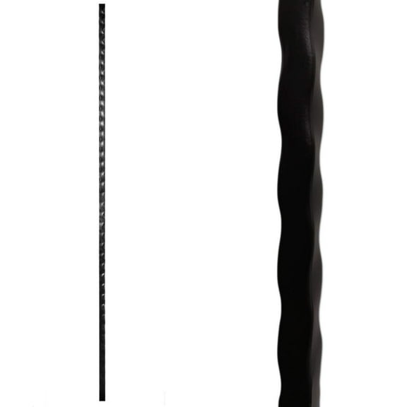 Hammered Bar Iron Balusters (15-Pack) 9/16" Tuscan Hammered (Real Satin Black not Matte or Flat Color) Railing Spindles