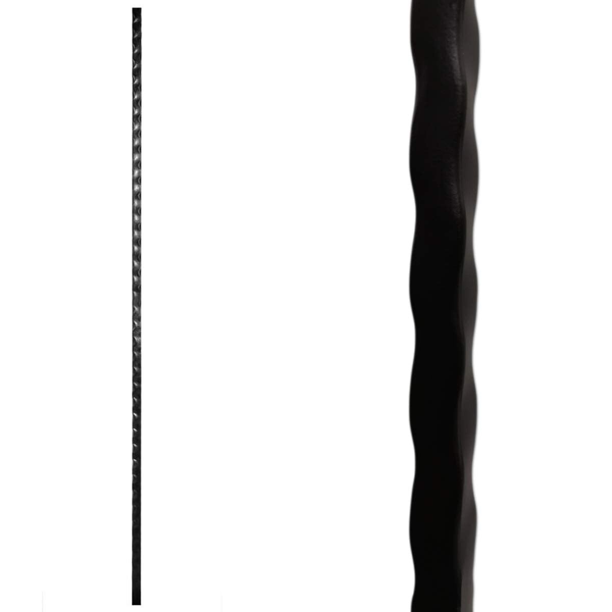 Hammered Bar Metal Balusters (10Pack) 9/16" (Real Black not Matte or