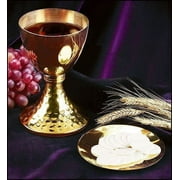 Hammered Base Chalice with Paten and Casted Node