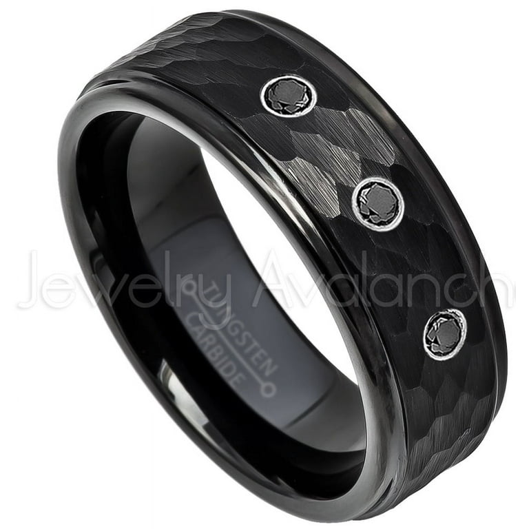 Black tungsten sale rings walmart