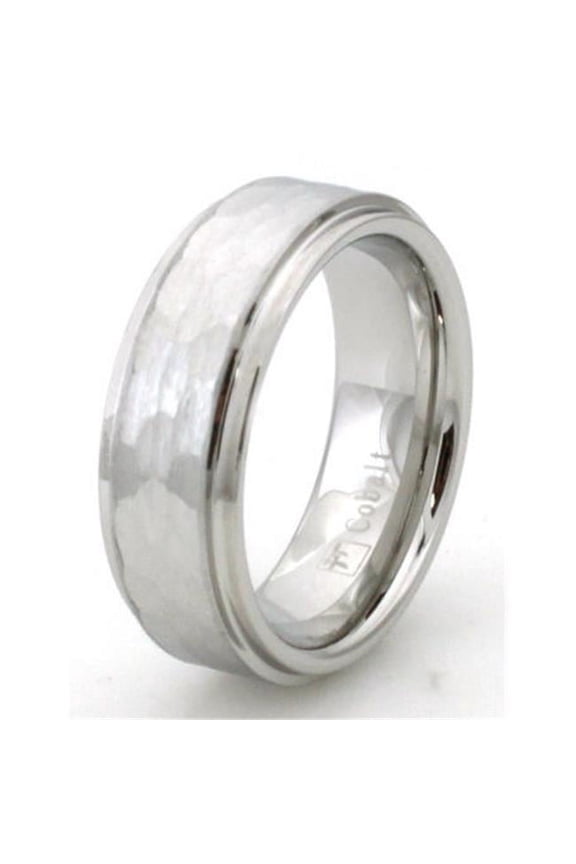 Hammered Cobalt Chrome Ring - Size 9