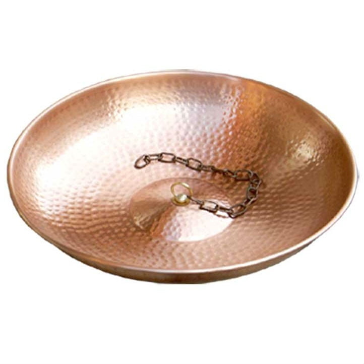 Hammered Copper Anchoring Basin for Rain Chain - 18-inch Diamter ...