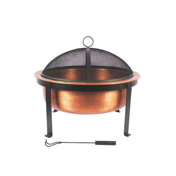 Hammered Copper Fire Pit
