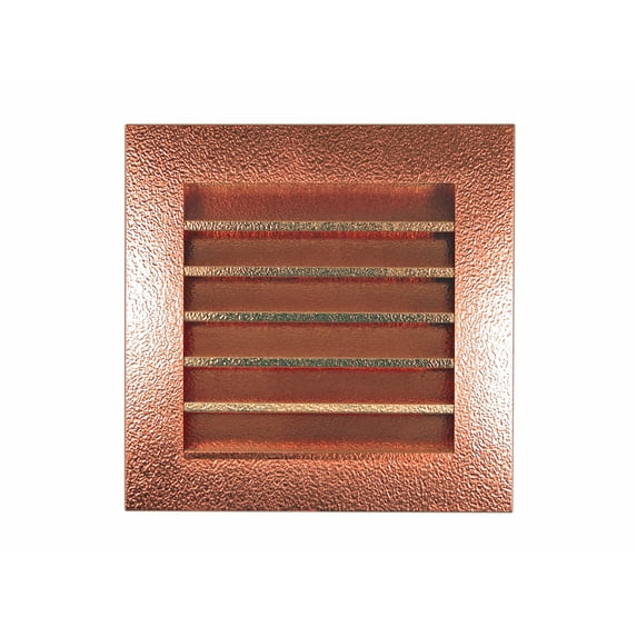 Hammered Copper Louvered Gable End Vent Vent Size: 36" W x 36" H, Mount Type: Stucco
