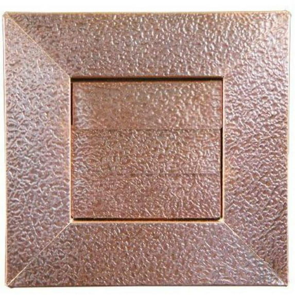 Hammered Copper Low Profile Louvered Dryer Vent - Exhaust Vent (4"-12") Duct Size: 12", Mount Type: Stucco