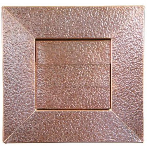 Hammered Copper Low Profile Louvered Dryer Vent - Exhaust Vent (4"-12") Duct Size: 4", Mount Type: Flush