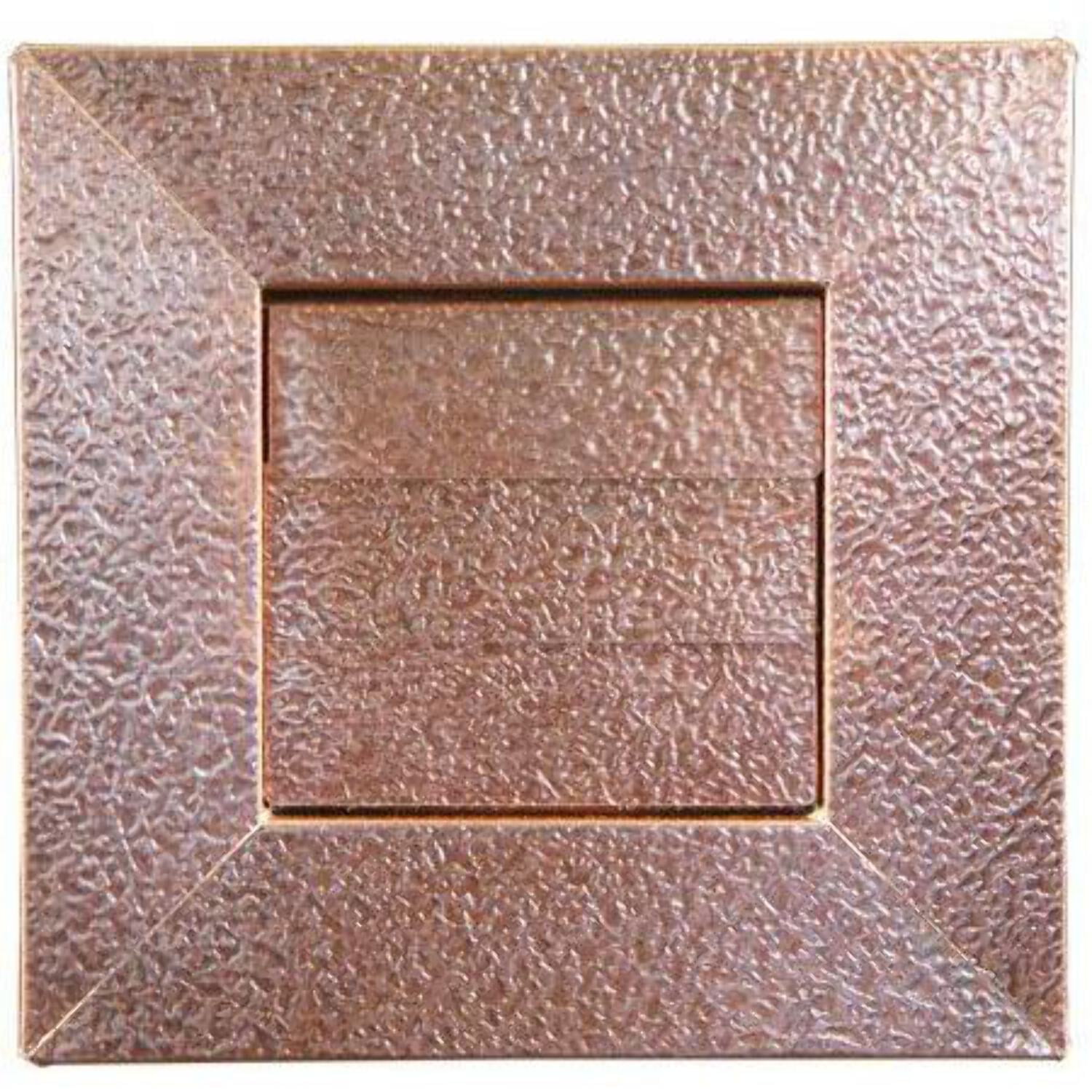 Hammered Copper Low Profile Louvered Dryer Vent - Exhaust Vent (4"-12") Duct Size: 6", Mount Type: Stucco