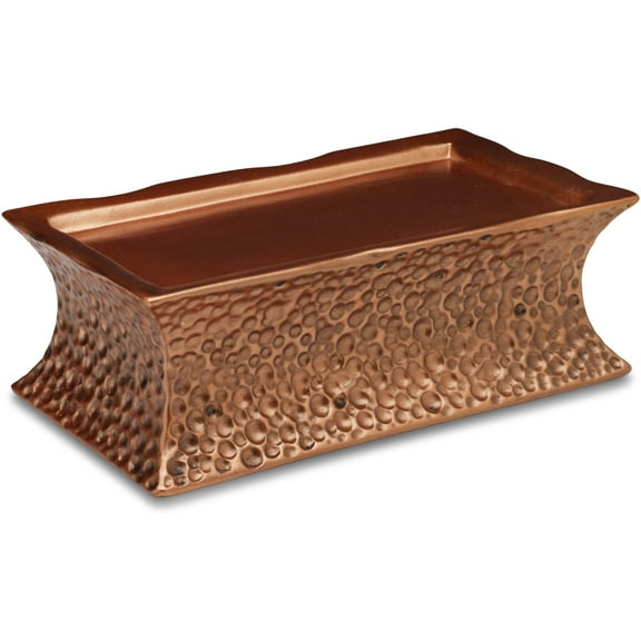 Hammered Copper Pedestal - 7" x 2.5" Candle Stand