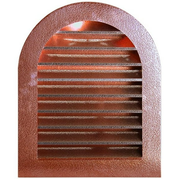 Hammered Copper Tombstone Louvered Gable Wall Vent Vent Size: 12" W x 18" H, Mount Type: Flush